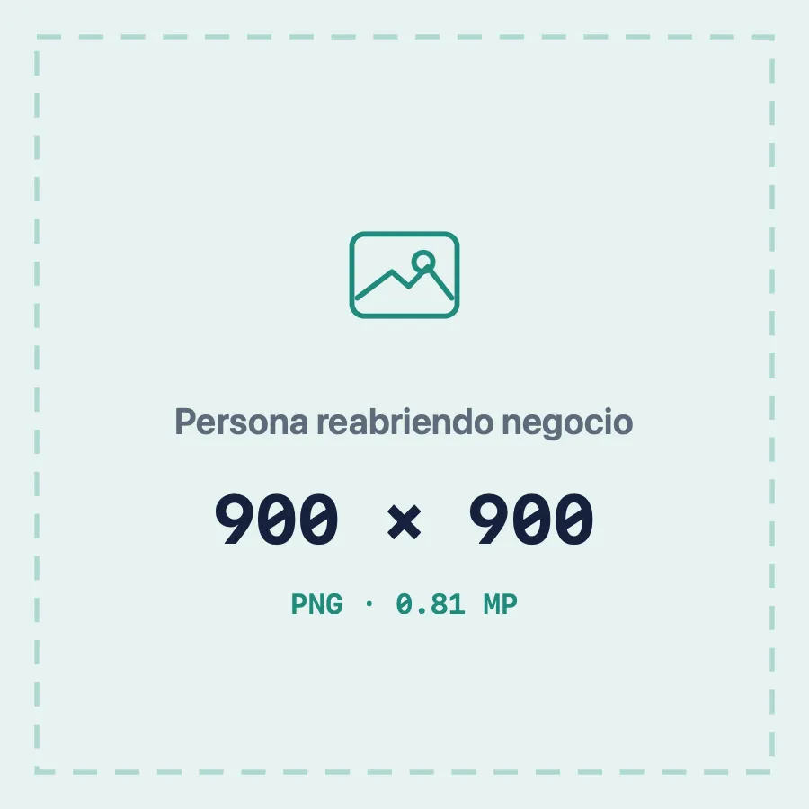 Persona reabriendo su negocio tras la Segunda Oportunidad